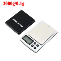 Quevinal 500 pieces 2000g x 0.1g Electronic Digital Jewelry Scales Weighing Portable Kitchen Scales Balance