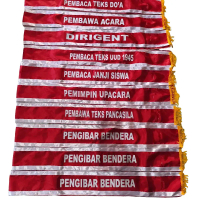 1pcs selendang upacara sablon merah liss putih selendang upacara