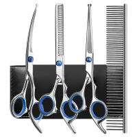 JCorn_Professional Pet Grooming Scissors - Round Head Stainless Steel Shears for Cutting Dog Hair