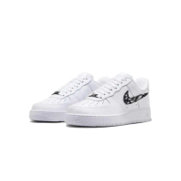 【NIKE 耐吉】休閒鞋 Air Force 1 液態金屬 白色 黑色 金屬 女鞋 限量 潮流 穿搭(IF1686-101)