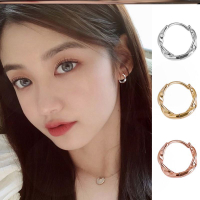 s925純銀莫比烏斯環耳釘耳環冷淡風女士氣質耳圈超迷你耳扣潮