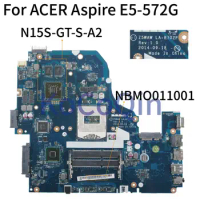 KoCoQin Laptop motherboard For ACER Aspire E5-572G Mainboard Z5WAW LA-B702P SR17E NBMO011001 N15S-GT-S-A2