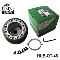 HUBsport For Toyota MR2/AE86/Civic/S2000/Scion Hub Adapter Kit Fit 6-Hole Steering Wheel Black HUB-OT-48