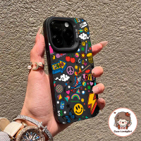 ส่งจากไทย กราฟฟิตีแนวโน้มการ์ตูน เคส IPhone 15 16 11 14  Pro Max XR เคส 13 12 Pro 7 8Plus SE X Xs Ma