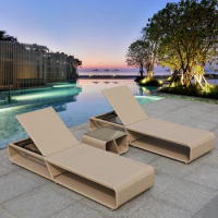Outdoor lounge chair villa courtyard rest lounge chair swimming pool beach chair hotel leisure lounge bed