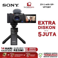 SONY ZV-1 Digital Camera with GP-VPT2BT Shooting Grip White