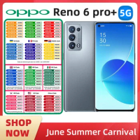 Oppo Reno6 Pro+ 5g SmartPhone CPU Snapdragon870 6.55inch AMOLED 90hz Screen 50MP Camera 4500mAh 65W Charge Original Used Phone