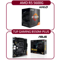【ASUS 華碩】AMD R5 5600G + 華碩 TUF GAMING B550M-PLUS(自組DIY兩件組R56)