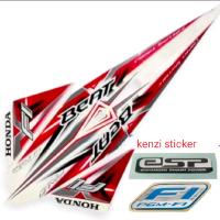 STICKER STRIPING MOTOR HONDA BEAT ESP 2015 STRIPING STANDAR MOTOR BEAT 2015 MERAH