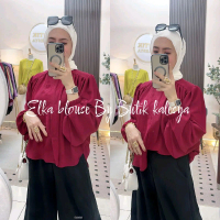 ELKA BLOUSE BALLON SLEEVE By kalesya collection (Ballon)(ironless)