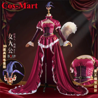 Cos-Mart Game Identity V Marie Cosplay Costume Archduchess Bloody Queen Red Uniform Dress Activity Party Role Play Clothing