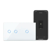 Bingoelec Smart Switch Wifi Wall Light Switch Touch Switch 1/2Gang 1/2/3Way Smart Life Tuya App Alexa Switch with Neutral Wire