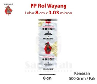 isi 500gram PLASTIK PP ROLL 4cm - 15cm bening panjang tanpa pemutus bumbu bungkus kertas kado payung