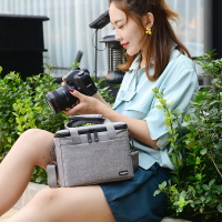 開發票 相機包單肩便攜攝影包單反相機內膽包防水包一機一鏡