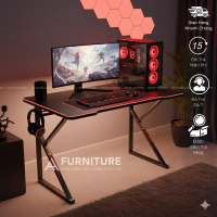 Bàn Chữ K Mặt Gaming Bo Góc Tặng Tem Dán, Bàn Pc Chơi Game Cao Cấp | KT120 | Nội Thất Anh Hoàng