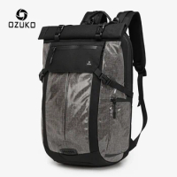 OZUKO Multifunction Men Anti Theft Backpack 15.6 inch Laptop Backpacks Male Waterproof USB Travel Bag Fashion School Bag Mochila