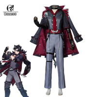 ROLECOS Genshin Impact Fontaine Wriothesley Cosplay Costume Emissary of Solitary Iniquity Wriothesley Suit Halloween Men Outfit