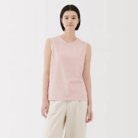【MUJI 無印良品】女天竺無袖T恤(共4色)