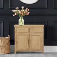 DEVON NATURAL OAK SMALL 2 DOOR 2 DRAWER SIDEBOARD