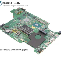 NOKOTION For MSI MS-17951 MS-1795 GP62 7QF-1843UK MS-16J51 Laptop Motherboard GTX960M graphics SR2FQ I7-6700HQ CPU