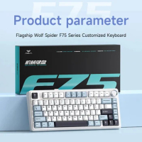 AULA F75 wireless Mechanical Keyboard,Gamer keyboard Customized Hot-Swap 75% Layout,OEM Profile Gasket Structure