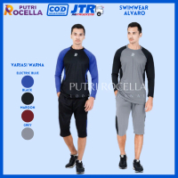 Rocella Swimwear Alvaro - BAJU RENANG COWO / BAJU RENANG DEWASA / FULL SET BAJU CELANA LEGGING OLAHR