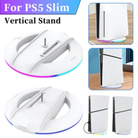 Vertical Stand For PS5 Slim Game Console Base Anti-Slip Holder For Sony Playstation 5 Slim Disc/Digital Edition Game Accessories