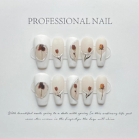 [HANDMADE]Artificial Nail Phototpy Nails Rose daily style is suitable for students and women