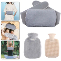 Hot Water Bottle With Lid Lengthening Portable Hot Water Bag Belt Protector Warmer For Pain Relief Neck Shoulder Back Waist Pain