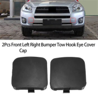 Car Front Bumper Tow Hook Cover Towing Hole Lid Trailer Trim Cap For Toyota RAV4 2009-2012 53285-0R907 53286-0R907 Accessories