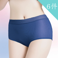 【Duolian 多莉安】超薄涼感無痕高腰蠶絲內褲6件組(083361)