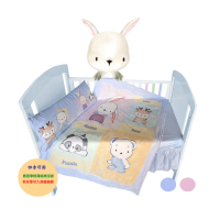 【C.D.BABY】吉兔寶嬰兒床四季寢具五件組 M(嬰兒床寢具 嬰兒棉被 被褥 床包 床裙 嬰兒安眠枕)