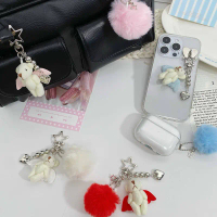 Loket Beruang Kecil, Bola Berbulu, Rantai Kunci Anak Patung Cinta, Aksesori Telefon Beg Tangan, Hadi