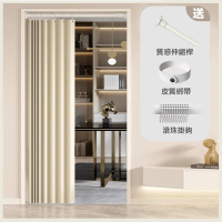 PLUSIEURS 日式禪風折疊簾+伸縮桿 阻隔冷氣 長門簾(寬120*高200公分以內皆適用)