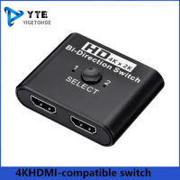 YIGETOHDE 4K HDMI-compatible 2.0 Switcher Ultra High Speed Two-way Switching 4K @60Hz Splitter Adapter for Ps4/3 Xiaomi TV