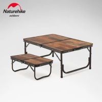 Naturehike Camping Hiking Picnic Barbecue Ultra-light Outdoor Portable Aluminum Alloy Folding Table Adjustable Legs Nature Hike