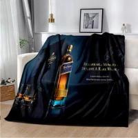 3D Print J-johnnie-walker blanket soft comfortable living room sofa bed portable flannel blankets bedroom decoration bedspread