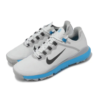 【NIKE 耐吉】高爾夫球鞋 TW 13 Wide 男鞋 寬楦 灰 藍 皮革 支撐 可拆釘 老虎伍茲 運動鞋(DR5753-001)