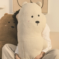 廠家直銷泰迪絨大熊抱枕創意沙發床頭靠墊毛絨繡花含芯枕異形抱枕