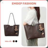 XUE Túi Xách Nữ Đeo Vai Emdep Fashion Xinh Xắn Da Cao Cấp Kèm Móc Khóa Gấu Thời Trang - TC