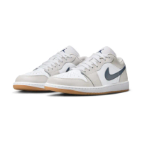 【NIKE 耐吉】Nike Air Jordan 1 Low 白灰藍 AJ1 氣墊 緩震 休閒鞋 男鞋 553558-146
