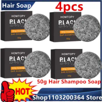 4Pcs 50g Hair Darkening Shampoo Soap Bar Repair Gray White Hair Soap Hair Color Natural Dye Shampoo Black Gloss