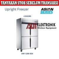 Gea URF-1200-4DX S/S Kitchen Refrigeration Upright Freezer 4 Four Doors - Freezer Stainless Steel Di