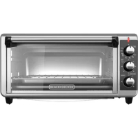 Slice Extra Wide Convection Countertop Toaster Oven, Includes Bake Pan, Broil Rack &amp; Toasting Rack, Stainless Steel/Black