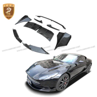 For Aston Martin DB11 Modified ST Style Car Front Side Wrap Angle Lower Splitter Lips Part Rear Lip Diffuser Spolier Wing