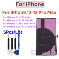 5Pcs FOR Zero-cycle High-quality Rechargeable Batterie For Apple iPhone 12mini 12/12 Pro 12 Pro Max Battery For iphone Battery