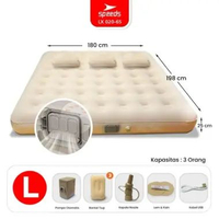 SKY - SPEEDS Kasur Angin Tiup 200x154x43cm Multifungsi Matras Kasur Pompa Outdoor Inflatable Bed 020