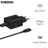Bộ  sạc nhanh Type-C PD 45W Samsung EP-T4511 kèm cáp Type C - Type C