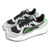 【PUMA】休閒鞋 RS-X 男鞋 灰 黑 綠 40周年 反光 復古 運動鞋(395339-04)