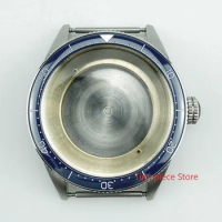 HQ 5ATM WR Autavia Style Blue/ Brown White Writing Watch Case Parts For ETA2836 MIYOTA8215 Mov't Domed Crystal